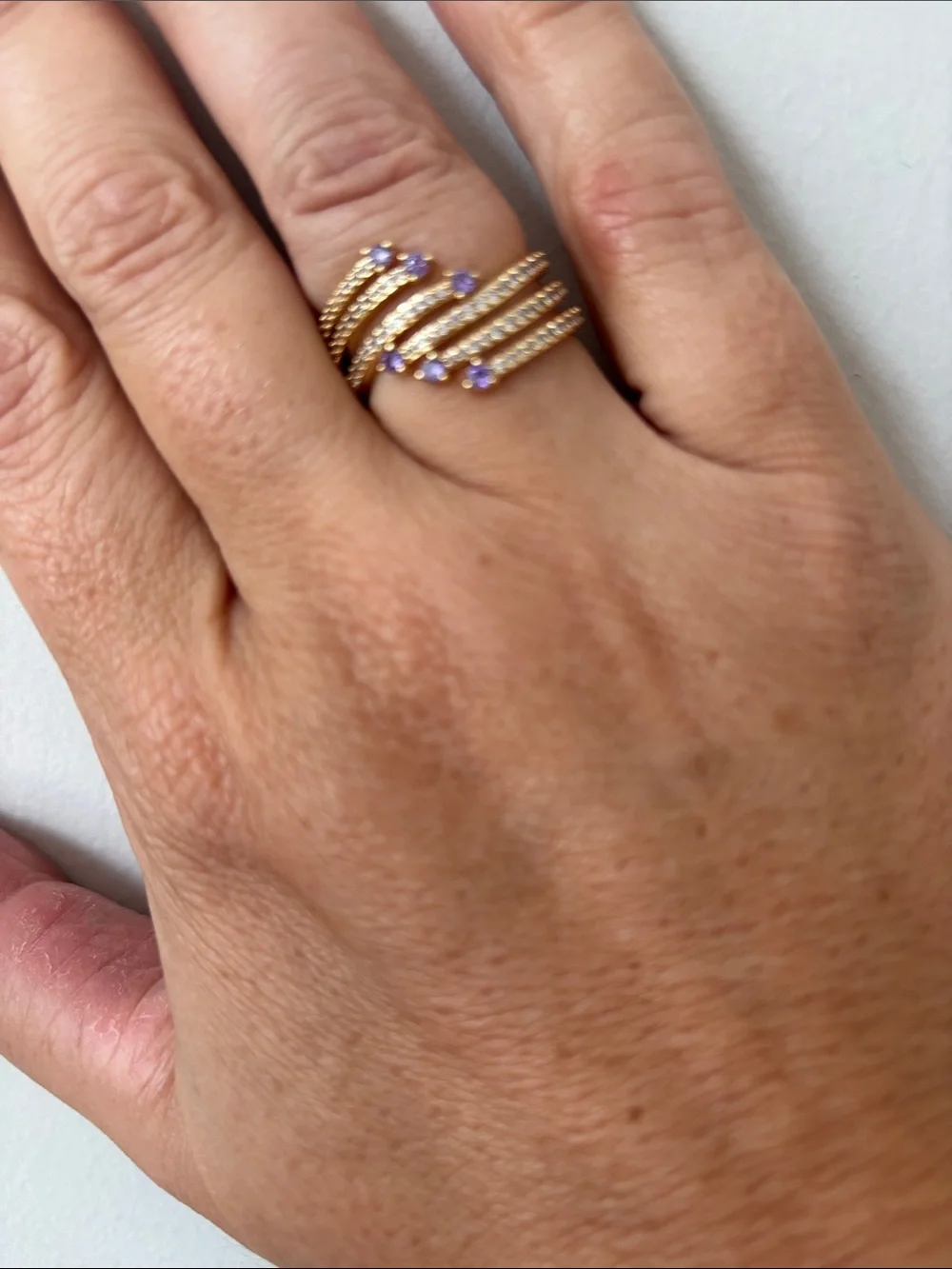 Bomb Party OG Purple Topaz Cubic Zirconia - Gold Plating